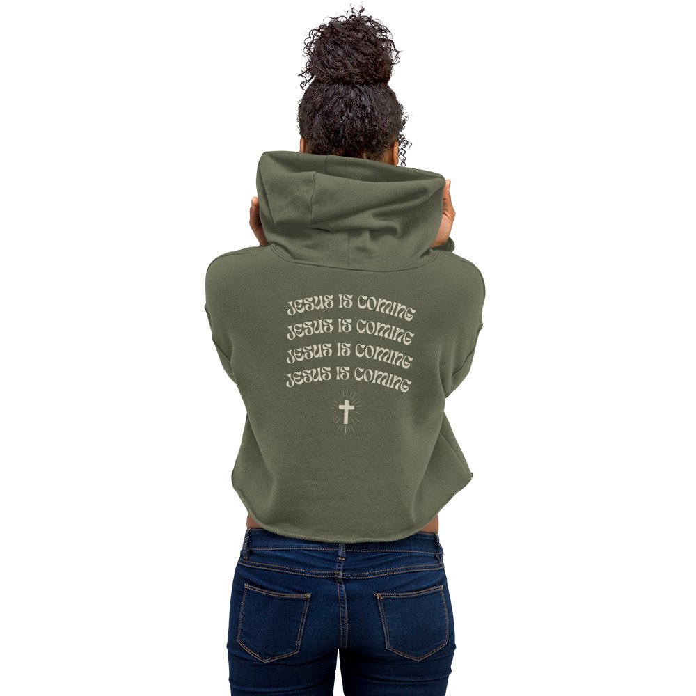 'Jesus is Coming' Women's Cropped Hoodie