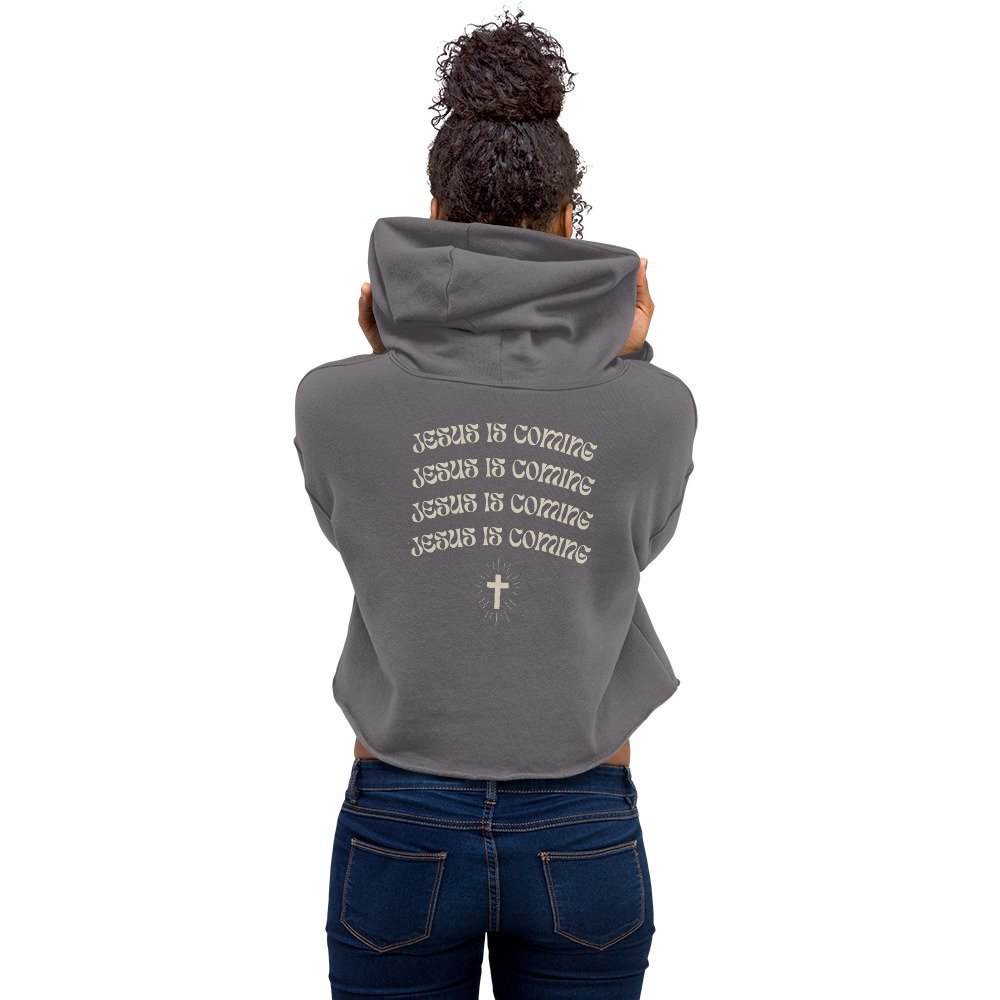 'Jesus is Coming' Women's Cropped Hoodie